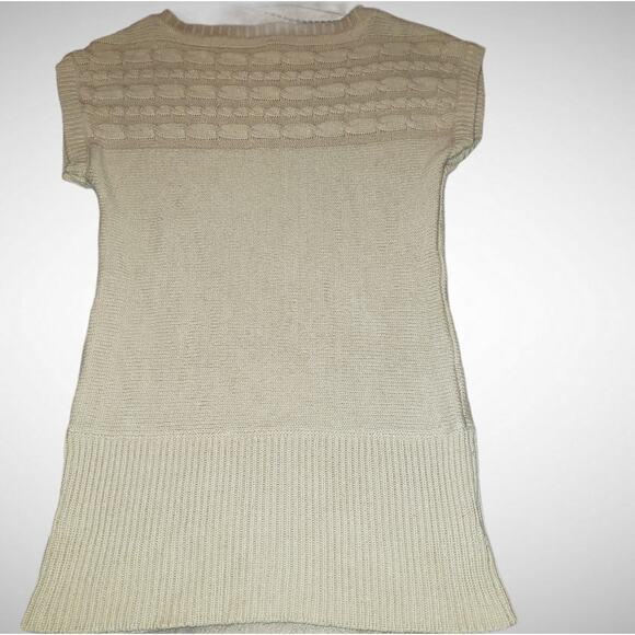 Take Out Longline Sweater cream cable knit sz M - Picture 1 of 6